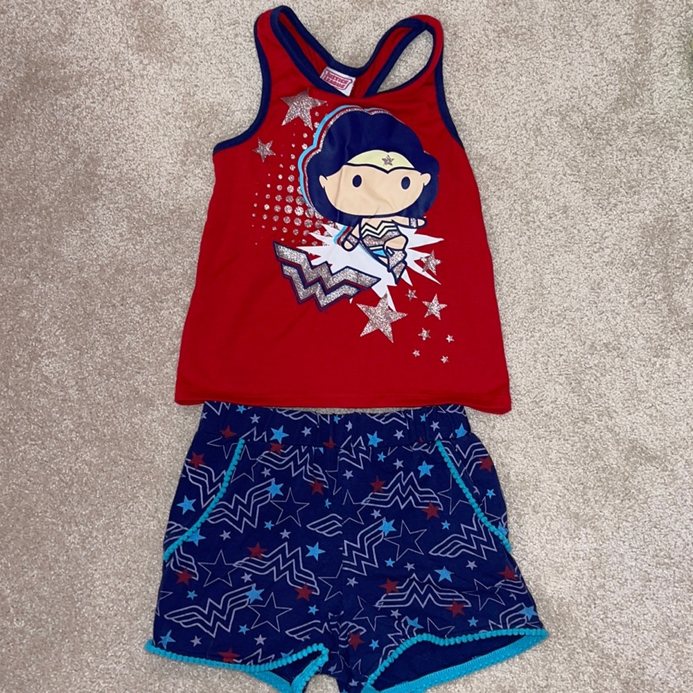 Wonder Woman themed summer outfit